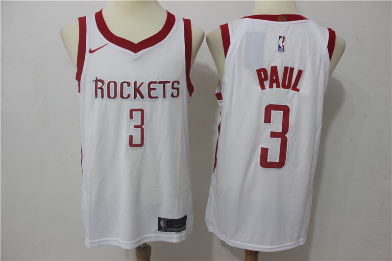 Rockets 3 Chris Paul White Nike Authentic Jersey