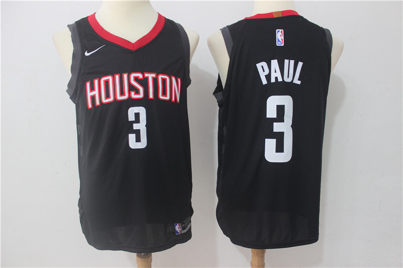 Rockets 3 Chris Paul Black Nike Authentic Jersey