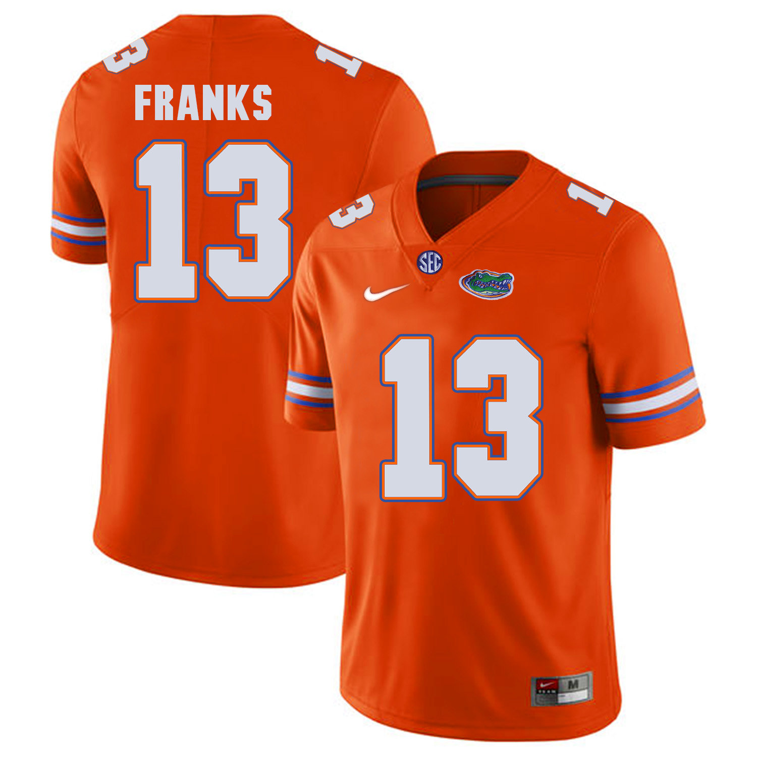 Florida Gators 13 Feleipe Franks Orange College Football Jersey