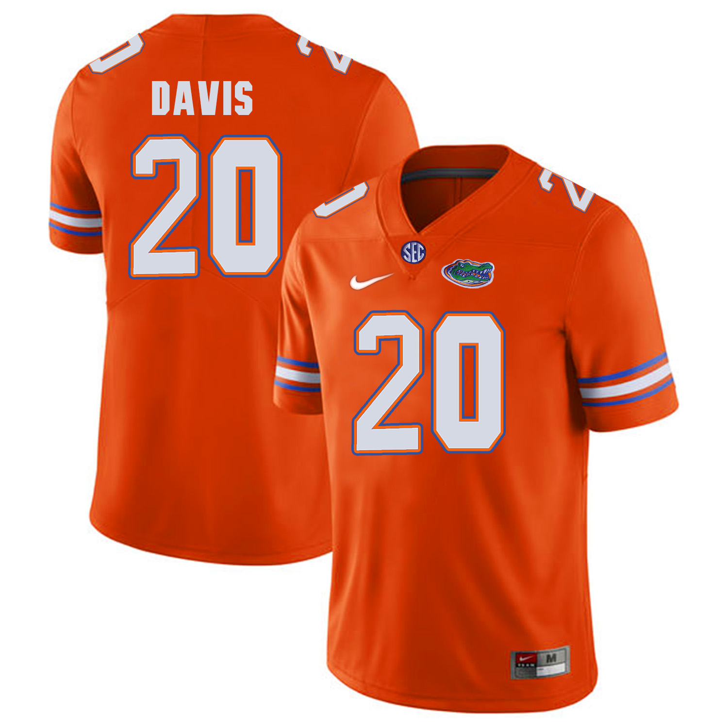 Florida Gators 20 Malik Davis Orange College Football Jersey - Click Image to Close