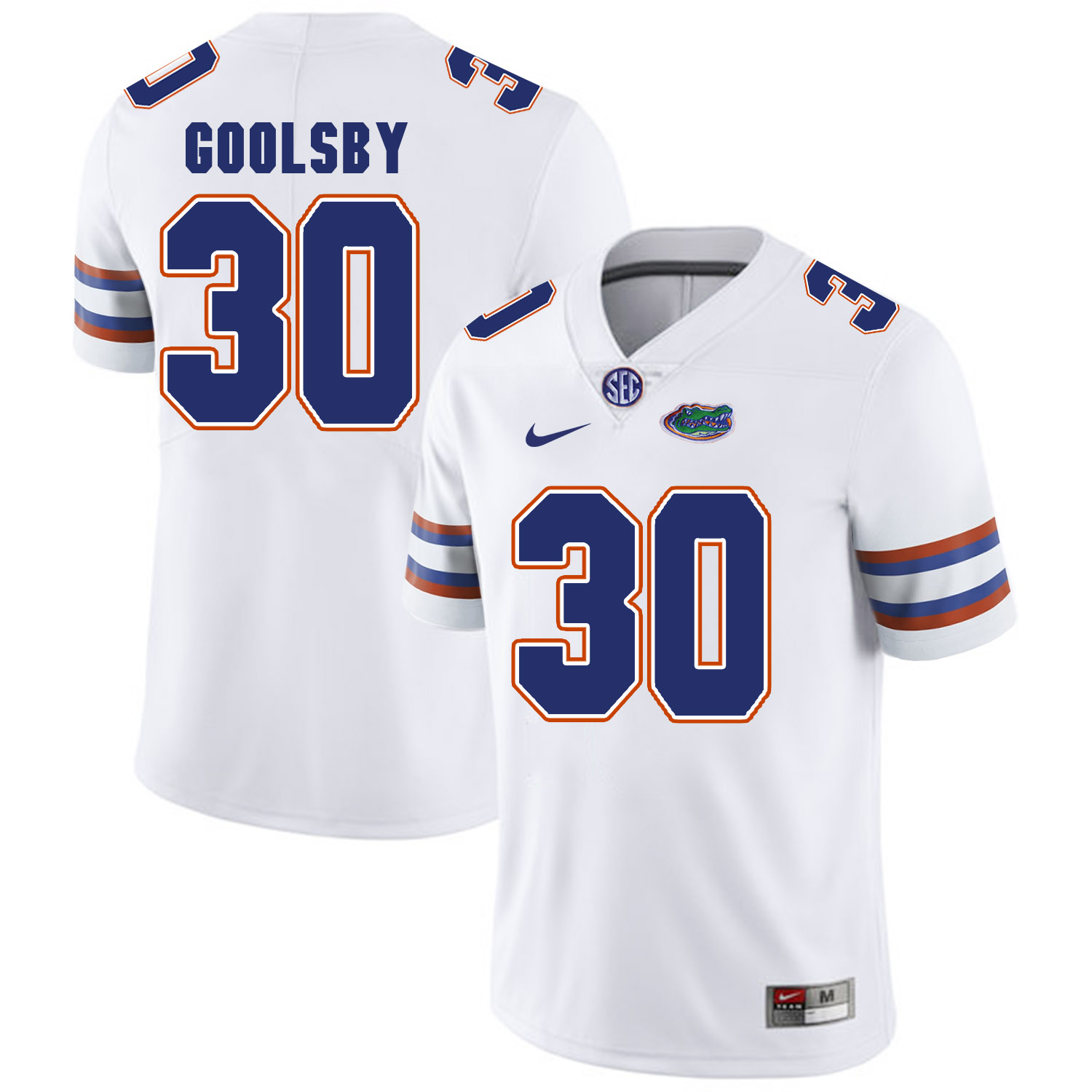 Florida Gators 30 DeAndre Goolsby White College Football Jersey