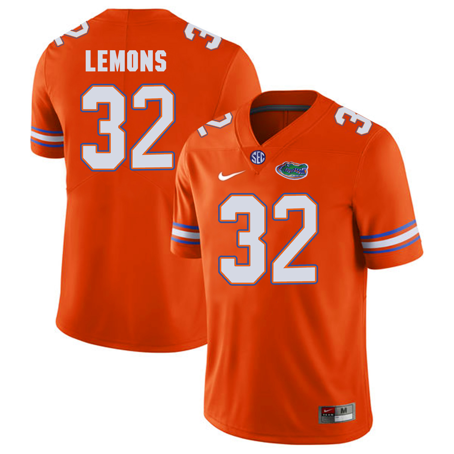 Florida Gators 32 Adarius Lemons Orange College Football Jersey