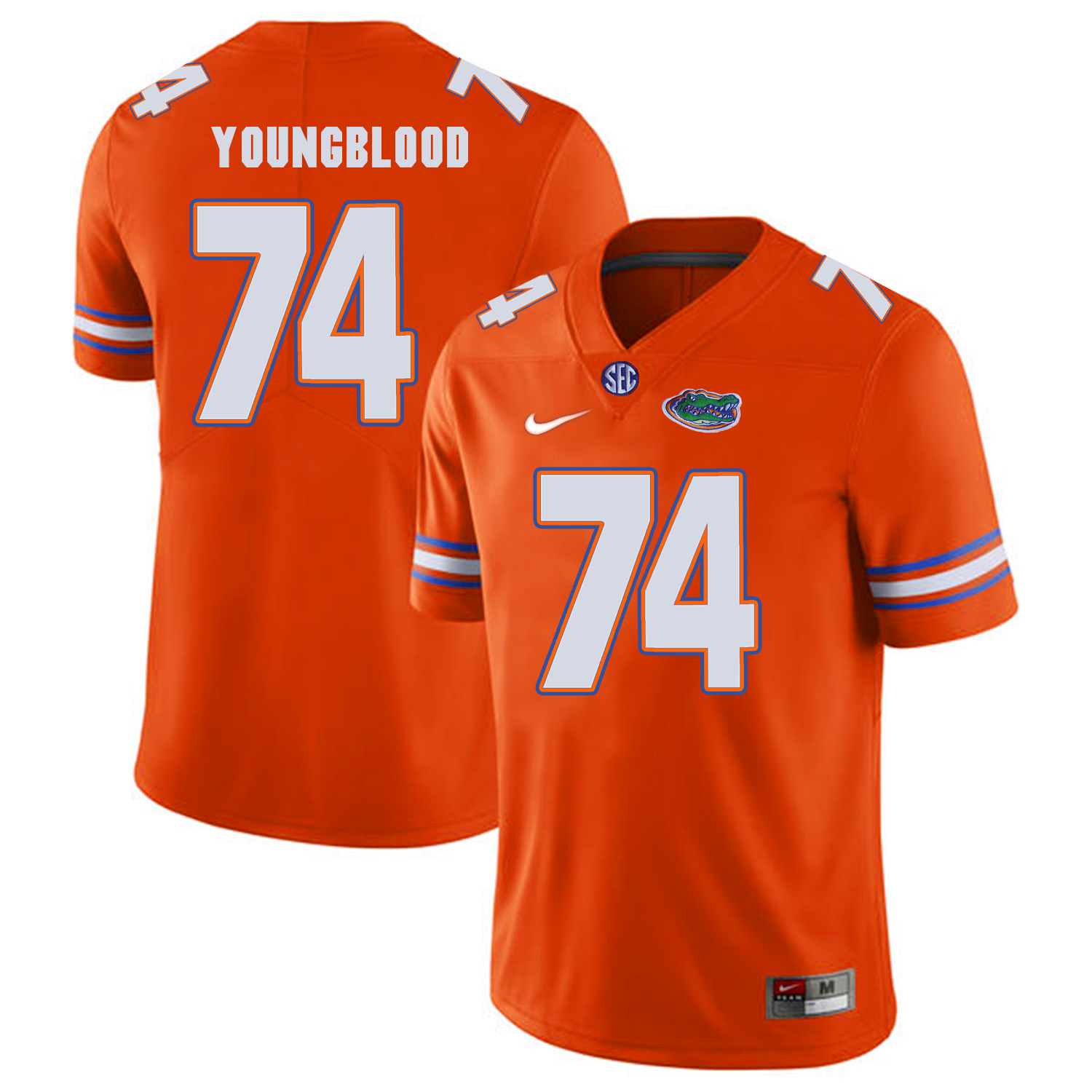 Florida Gators 74 Jack Youngblood Orange College Football Jersey