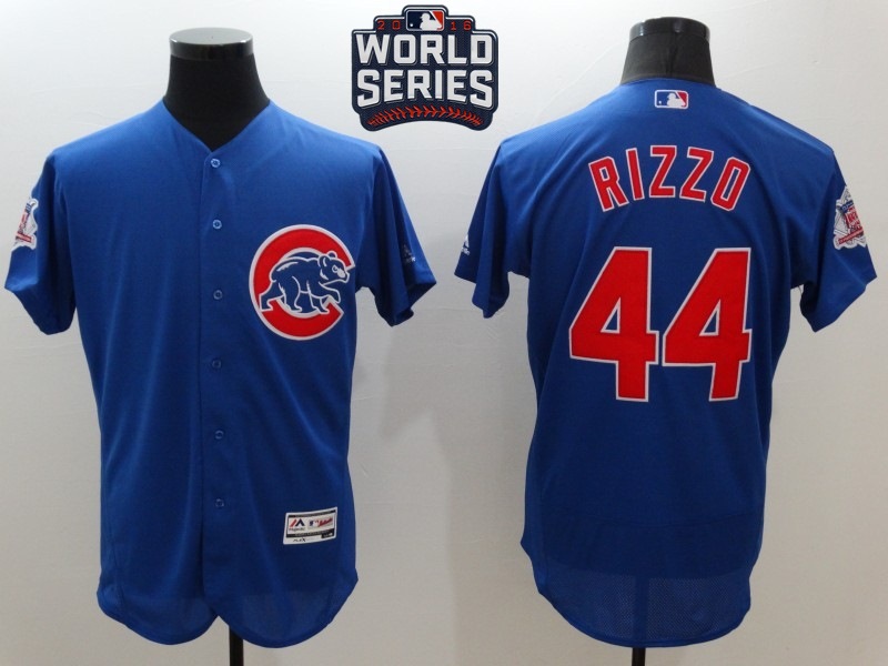 Cubs 44 Anthony Rizzo Royal 2016 World Series Flexbase Jersey