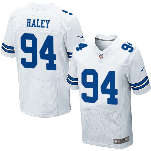Nike Cowboys 94 Charles Haley White Elite Jersey - Click Image to Close