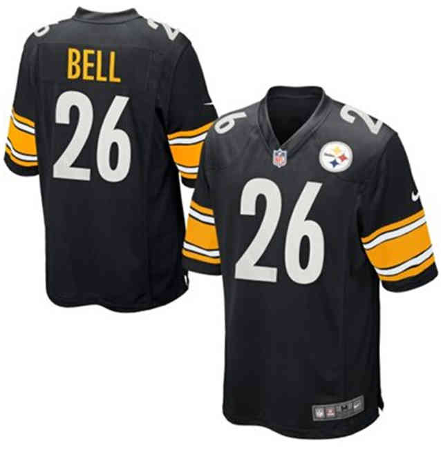 Nike Steelers 26 Le'Veon Bell Black Game Jersey
