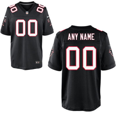 Nike Falcons Black Men's Elite Customized Jersey