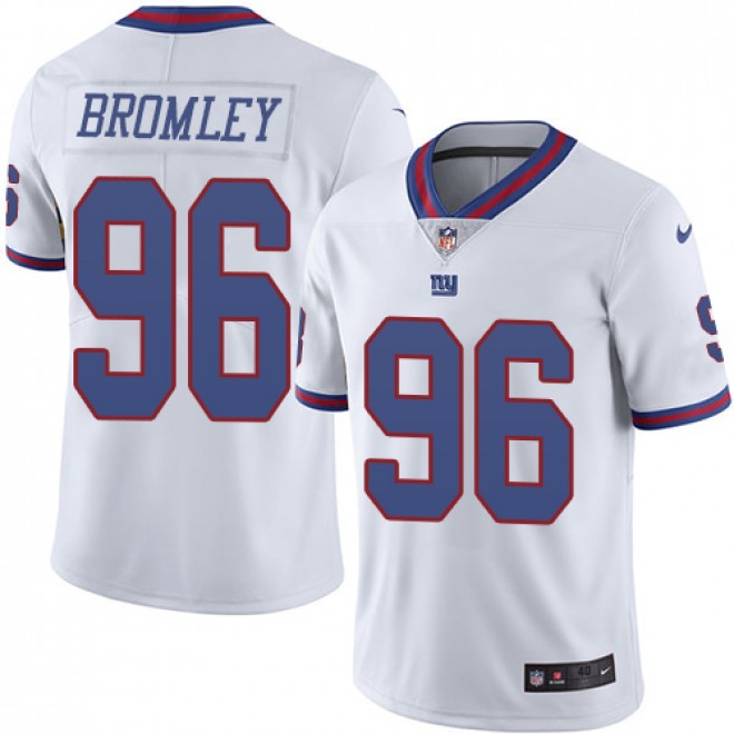 Nike Giants 96 Jay Bromley White Color Rush Limited Jersey