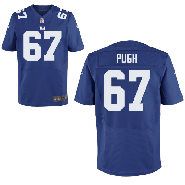 Nike Giants 67 Justin Pugh Blue Elite Jersey
