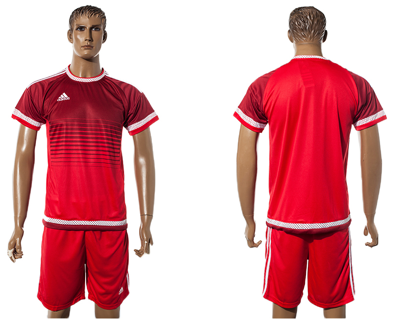 2015-16 Addidas Red Training Customized Soccer Jersey