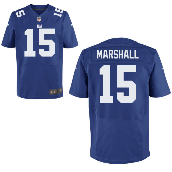 Nike Giants 15 Brandon Marshall Blue Elite Jersey
