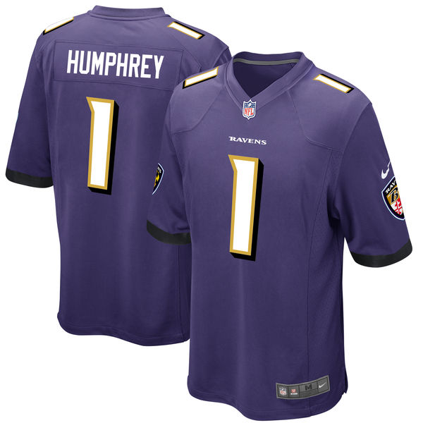 Nike Baltimore Ravens Marlon Humphrey Purple 2017 Draft Pick Elite Jersey