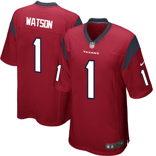 Nike Houston Texans Deshaun Watson Red 2017 Draft Pick Elite Jersey