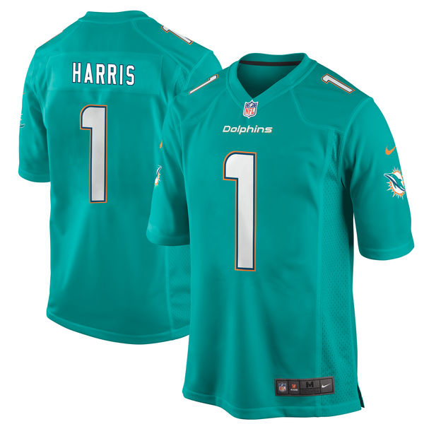 Nike Miami Dolphins Charles Harris Aqua 2017 Draft Pick Elite Jersey