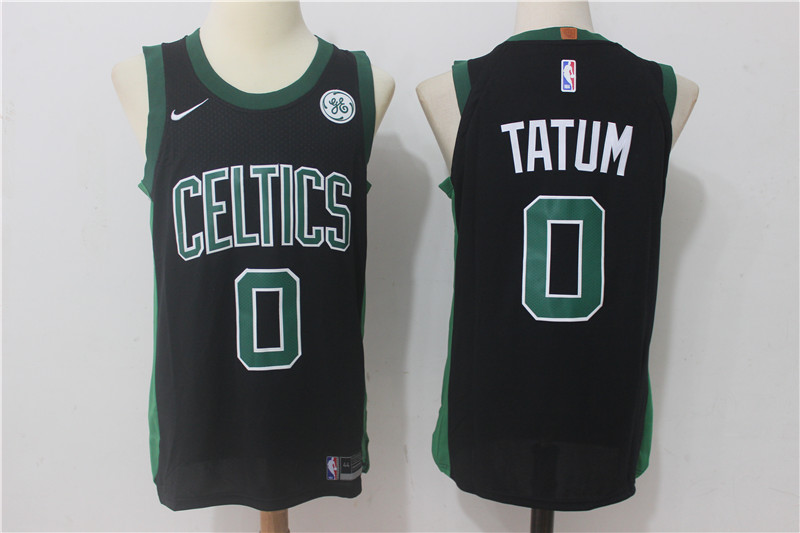 Celtics 0 Jayson Tatum Black Nike Authentic Jersey - Click Image to Close