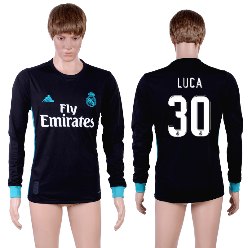 2017-18 Real Madrid 30 LUCA Away Long Sleeve Thailand Soccer Jersey