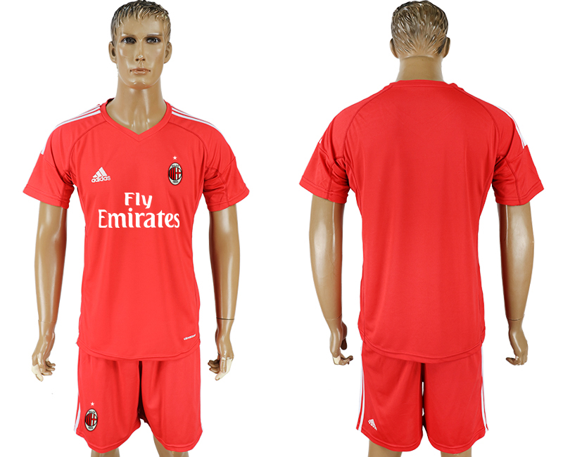 2017-18 AC Milan Red Goalkeeper Soccer Jersey