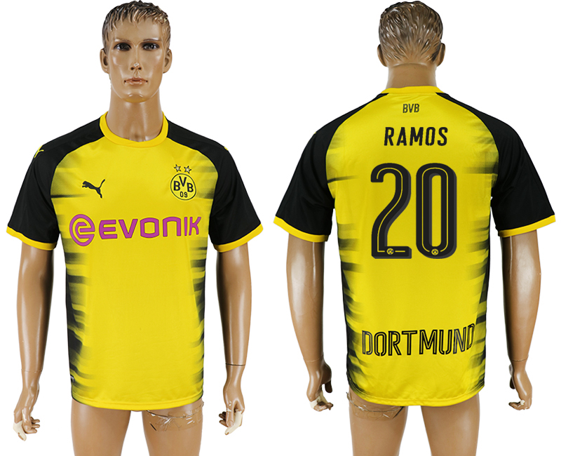 2017-18 Dortmund 20 RAMOS International Thailand Soccer Jersey