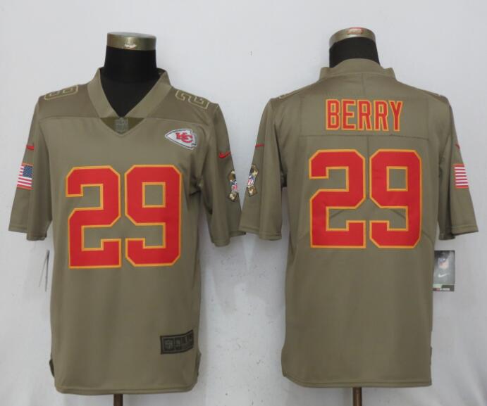 Nike Chiefs 29 Eric Berry Olive Salute To Service Limited Jersey