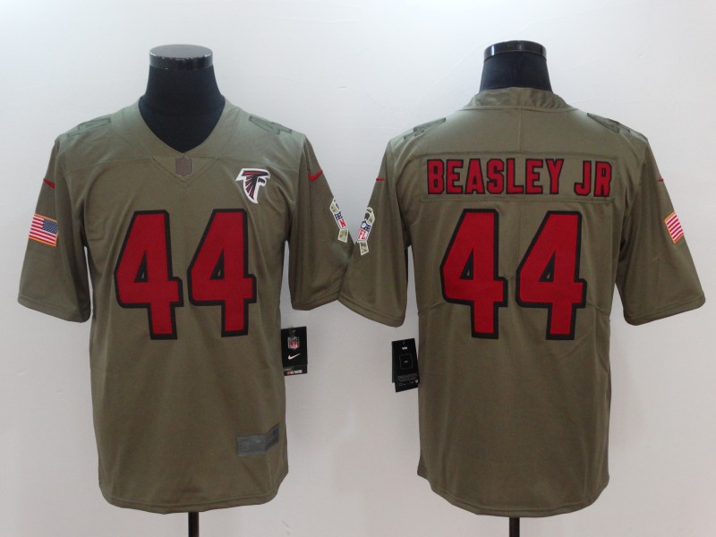 Nike Falcons 44 Vic Beasley Jr Olive Salute To Service Limited Jersey