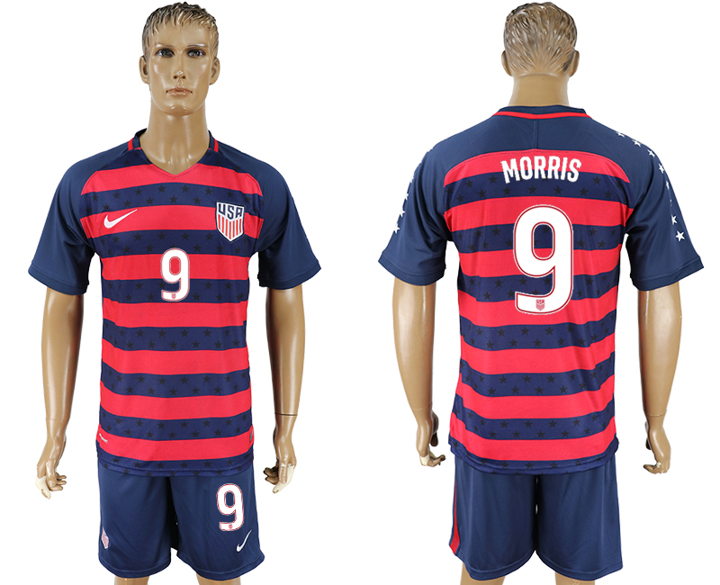USA 9 MORRIS 2017 CONCACAF Gold Cup Away Soccer Jersey