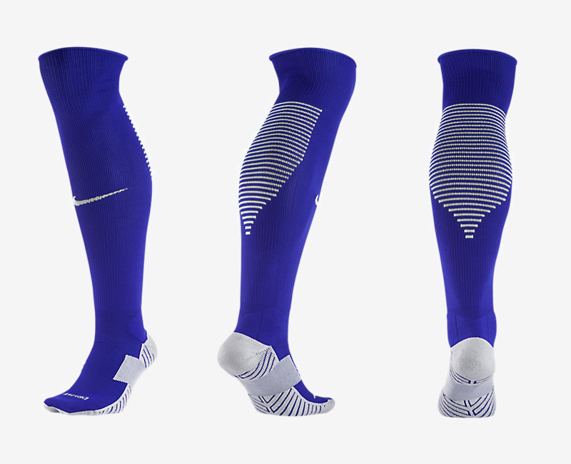 Nike Logo Blue Thailand Soccer Socks - Click Image to Close