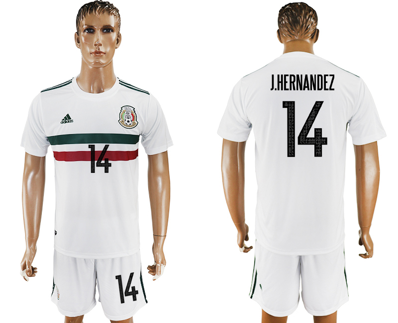 2017-18 Mexico 14 J.HERNANDEZ Away Soccer Jersey