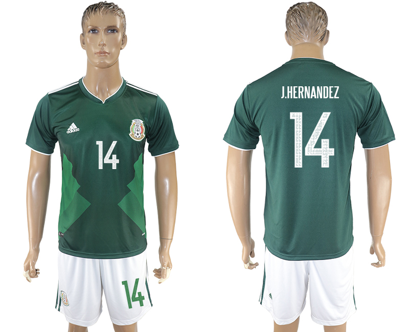 2017-18 Mexico 14 J.HERNANDEZ Home Soccer Jersey