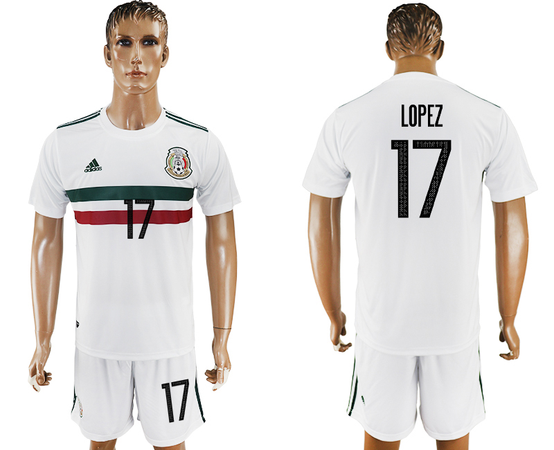2017-18 Mexico 17 LOPEZ Away Soccer Jersey