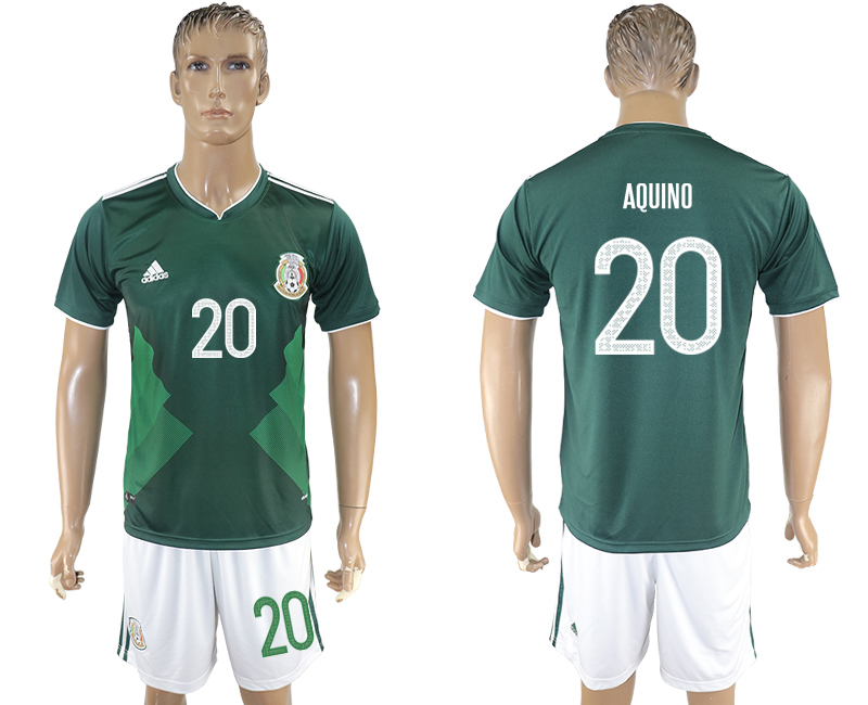 2017-18 Mexico 20 AQUINO Home Soccer Jersey