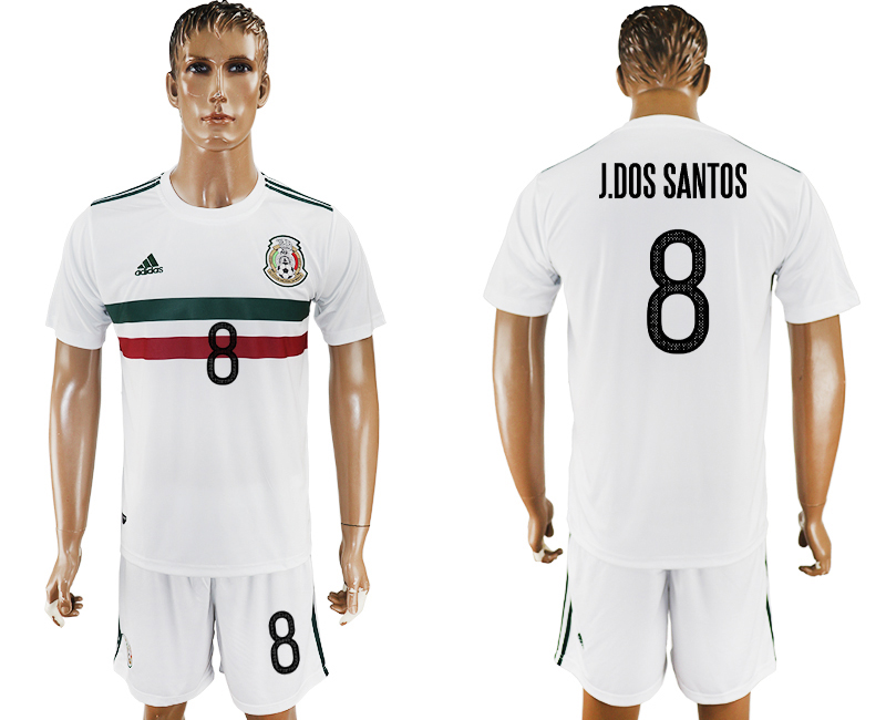 2017-18 Mexico 8 J.DOS SANTOS Away Soccer Jersey 2017-18 Mexico 8 J.DOS SANTOS Away Soccer Jersey