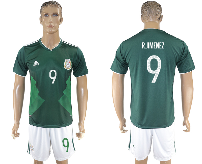 2017-18 Mexico 9 R.JIMENEZ Home Soccer Jersey