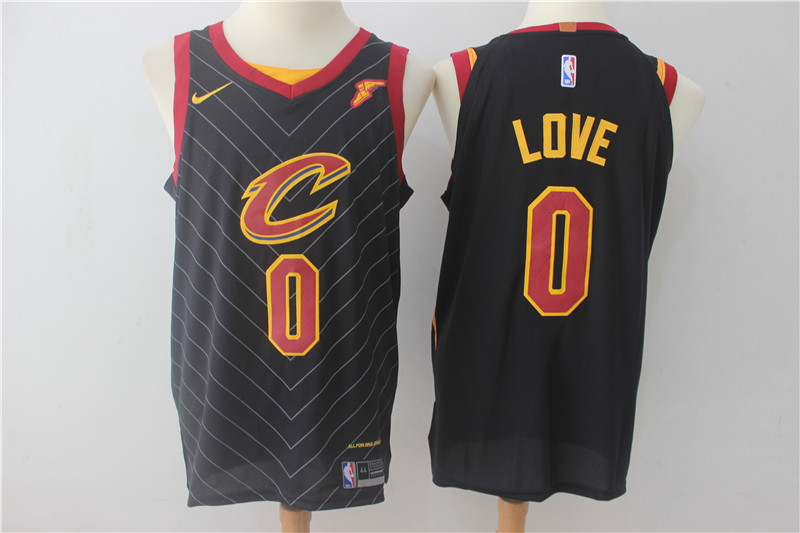 Cavaliers 0 Kevin Love Black Nike Authentic Jersey