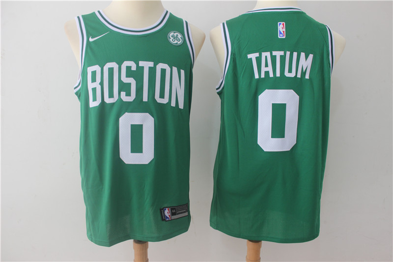 Celtics 0 Jayson Tatum Green Nike Swingman Jersey