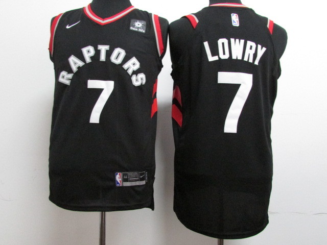 Raptors 7 Kyle Lowry Black Nike Authentic Jersey