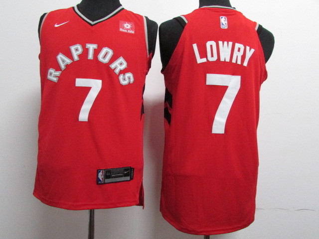 Raptors 7 Kyle Lowry Red Nike Authentic Jersey