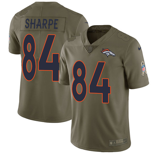Nike Broncos 84 Shannon Sharpe Olive Salute To Service Limited Jersey Nike Broncos 84 Shannon Sharpe Olive Salute To Service Limited Jersey