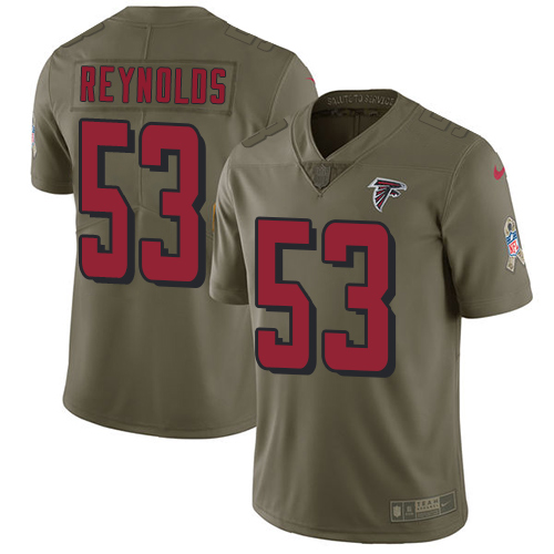 Nike Falcons 53 LaRoy Reynolds Olive Salute To Service Limited Jersey