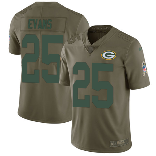 Nike Packers 25 Marwin Evans Olive Salute To Service Limited Jersey