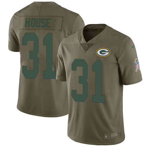 Nike Packers 31 Davon House Olive Salute To Service Limited Jersey