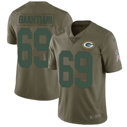 Nike Packers 69 David Bakhtiari Olive Salute To Service Limited Jersey Nike Packers 69 David Bakhtiari Olive Salute To Service Limited Jersey
