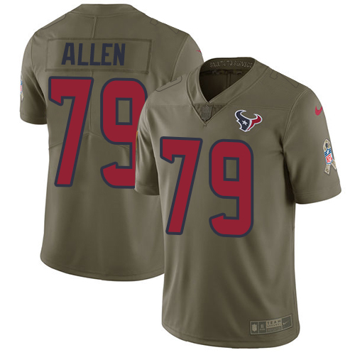 Nike Texans 79 Jeff Allen Olive Salute To Service Limited Jersey