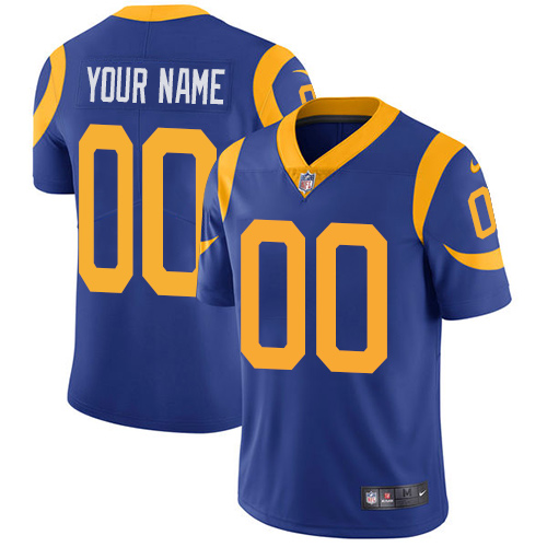 Nike Rams Royal Men's Customized Vapor Untouchable Player Limited Jersey - Click Image to Close