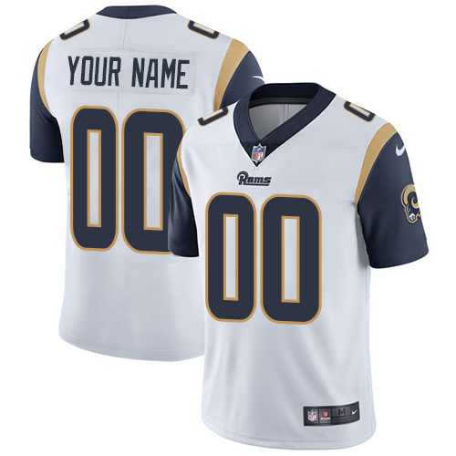 Nike Rams White Men's Customized Vapor Untouchable Player Limited Jersey