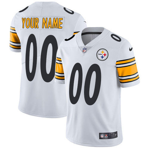 Nike Steelers White Men's Customized Vapor Untouchable Player Limited Jersey