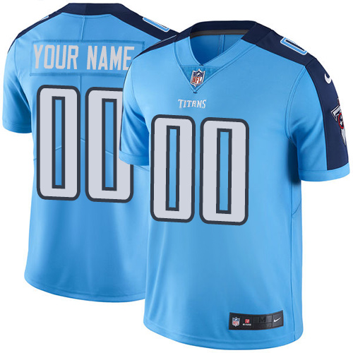 Nike Titans Light Blue Men's Customized Vapor Untouchable Player Limited Jersey