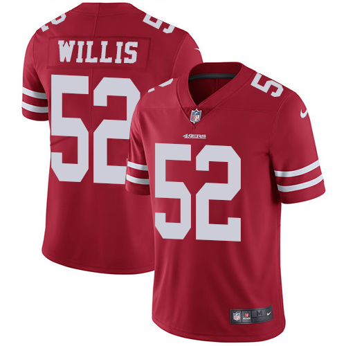 Nike 49ers 52 Patrick Willis Red Vapor Untouchable Player Limited Jersey