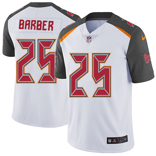 Nike Buccaneers 25 Peyton Barber White Vapor Untouchable Player Limited Jersey