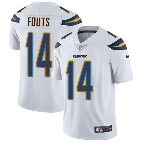Nike Chargers 14 Dan Fouts White Vapor Untouchable Player Limited Jersey