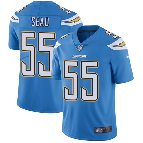 Nike Chargers 55 Junior Seau Powder Blue Youth Vapor Untouchable Player Limited Jersey